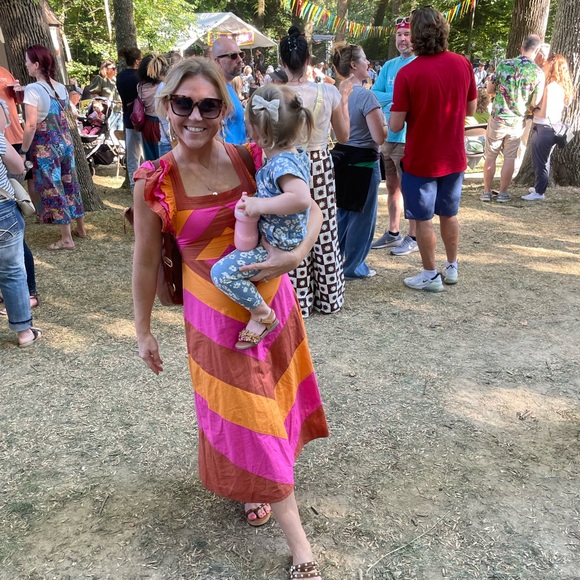 Colorful Striped Ruffle Dress - Picture 6 of 6